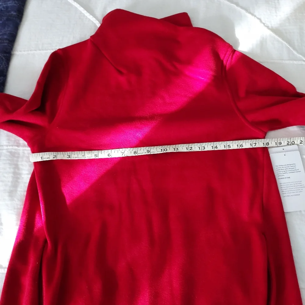 NWT Athleta Cozy Karma mock neck dress in fireengine red! XS - Picture 11 of 13